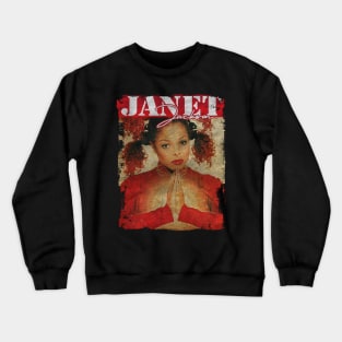 TEXTURE ART- JANET JACKSON RETRO Crewneck Sweatshirt